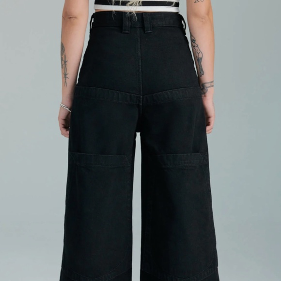 JNCO Jeans The Camilla Jet Black High Waist 90s Y2K Denim Size 26 - Picture 2 of 5